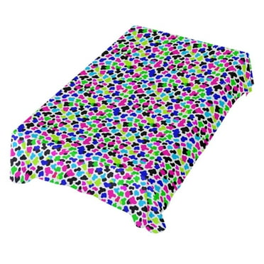 JSTEL Cow Prints Colorful Table Cloth Rectangle 60 x 90 Inch Tablecloth Anti Wrinkle Table Cover for Dining Kitchen Parties