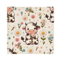 thumbnail image 1 of JSTEL Cute Cow Daisy Flower Cloth Napkins Set of 4, 20x20 Inch Washable and Reusable Napkin for Decoupage Dinner Party Everyday Use, 1 of 6