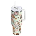 thumbnail image 1 of JSTEL Cute Dog Puppy Paw Prints 30 oz Tumbler Stainless Steel Water Bottle Vacuum Insulated Cup with Straw Lid & Handle For Travel Car Cup Holder, 1 of 8