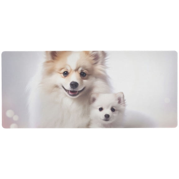 JSTEL Cute Dogs Puppy Large Gaming Mouse Pad Big Mousepad Mice Keyboard Mat with Non-Slip Rubber Base for Computer Laptop Home & Office, 31.5 X 15.7 inch
