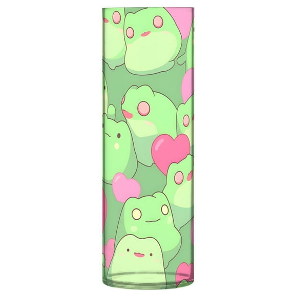 JSTEL Cute Frogs Hearts Flower Vase Decorative Floreros for Home Decor Bedroom Living Room Office Table Shelf Bathroom