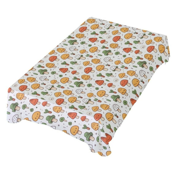 JSTEL Cute Mushroom Table Cloth Square 60 x 60 Inch Tablecloth Anti Wrinkle Table Cover for Dining Kitchen Parties