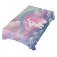 thumbnail image 1 of JSTEL Cute Unicorn Rainbow Table Cloth Rectangle 60 x 120 Inch Tablecloth Anti Wrinkle Table Cover for Dining Kitchen Parties, 1 of 1