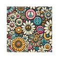 thumbnail image 1 of JSTEL Daisy Flower Peace Vintage Cloth Napkins Set of 1, 20x20 Inch Washable and Reusable Napkin for Decoupage Dinner Party Everyday Use, 1 of 6