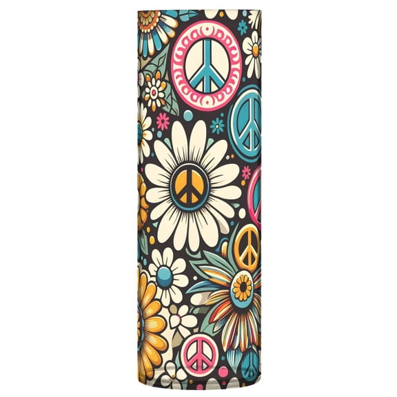 JSTEL Daisy Flower Peace Vintage Flower Vase Decorative Floreros for Home Decor Bedroom Living Room Office Table Shelf Bathroom
