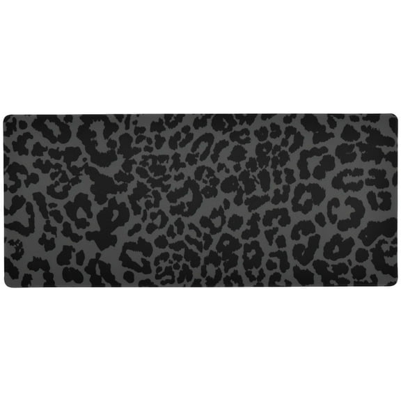 JSTEL Dark Gray Cheetah Leopard Print Large Gaming Mouse Pad Big Mousepad Mice Keyboard Mat with Non-Slip Rubber Base for Computer Laptop Home & Office, 31.5 X 11.8 inch