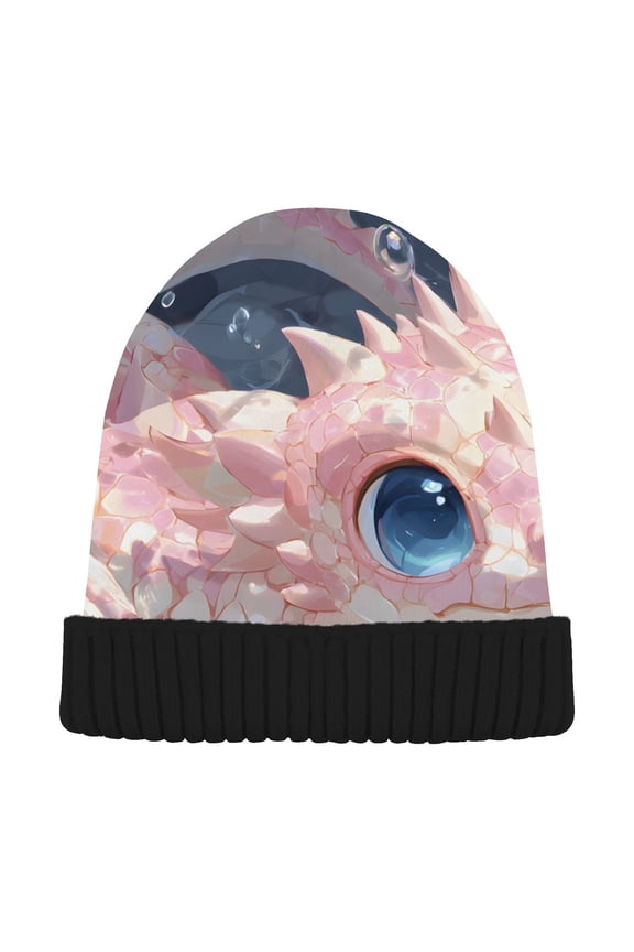 Dragon Bubble Beanie for Women Men Winter Hat Reversible Skull Knit Cap
