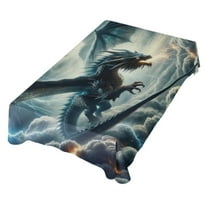 JSTEL Dragon in Sky Table Cloth Rectangle 60 x 108 Inch Tablecloth Anti Wrinkle Table Cover for Dining Kitchen Parties