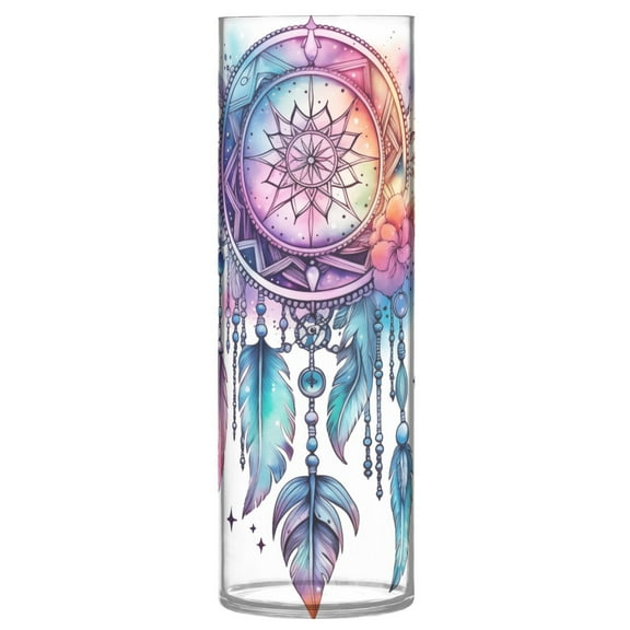 JSTEL Dreamcatcher Boho Stars Flower Vase Decorative Floreros for Home Decor Bedroom Living Room Office Table Shelf Bathroom