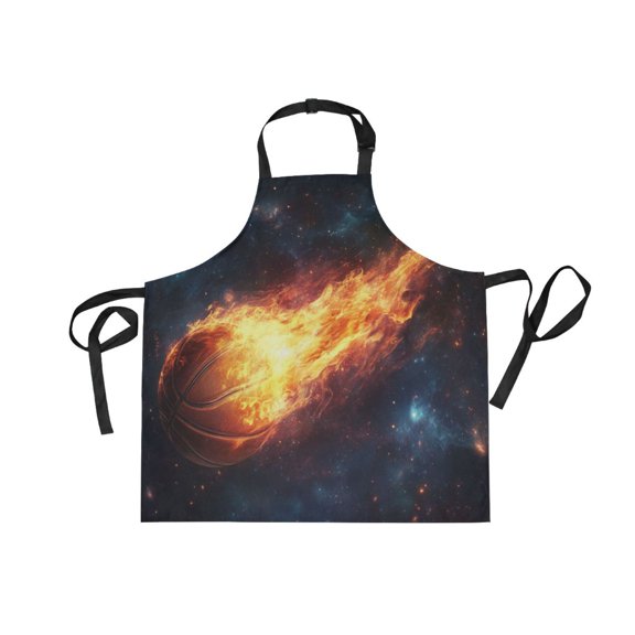 JSTEL Firing Basketball Galaxy Apron with 2 Pockets for Women Men Adjustable Garden Bib