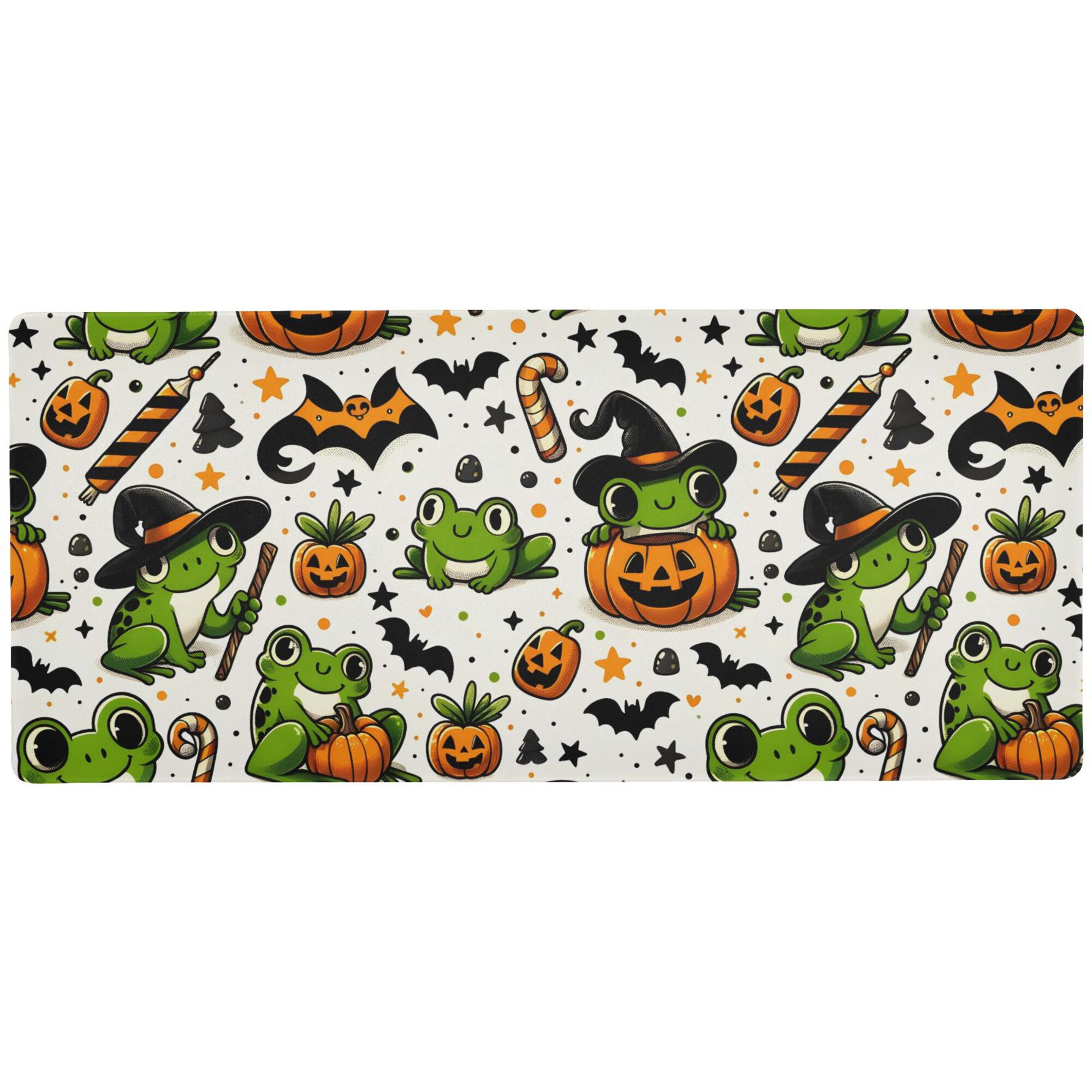JSTEL Frogs Halloween Large Gaming Mouse Pad Big Mousepad Mice Keyboard Mat with Non-Slip Rubber Base for Computer Laptop Home & Office, 31.5 X 15.7 inch