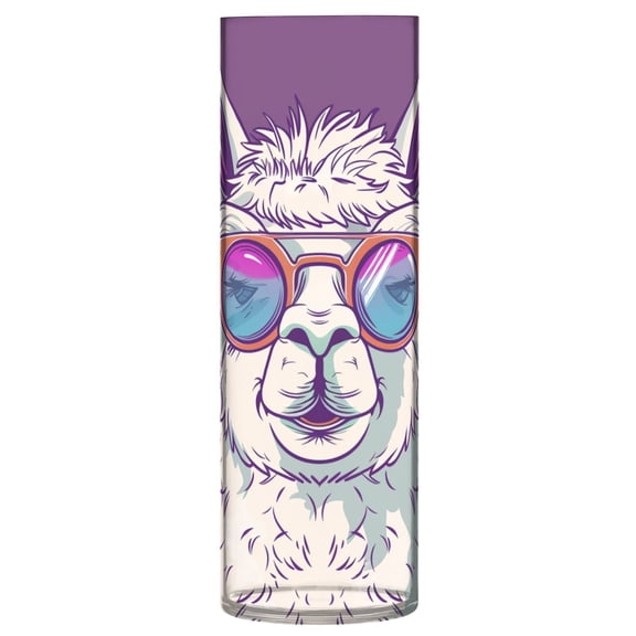 JSTEL Funny Llama Sunglasses Flower Vase Decorative Floreros for Home Decor Bedroom Living Room Office Table Shelf Bathroom