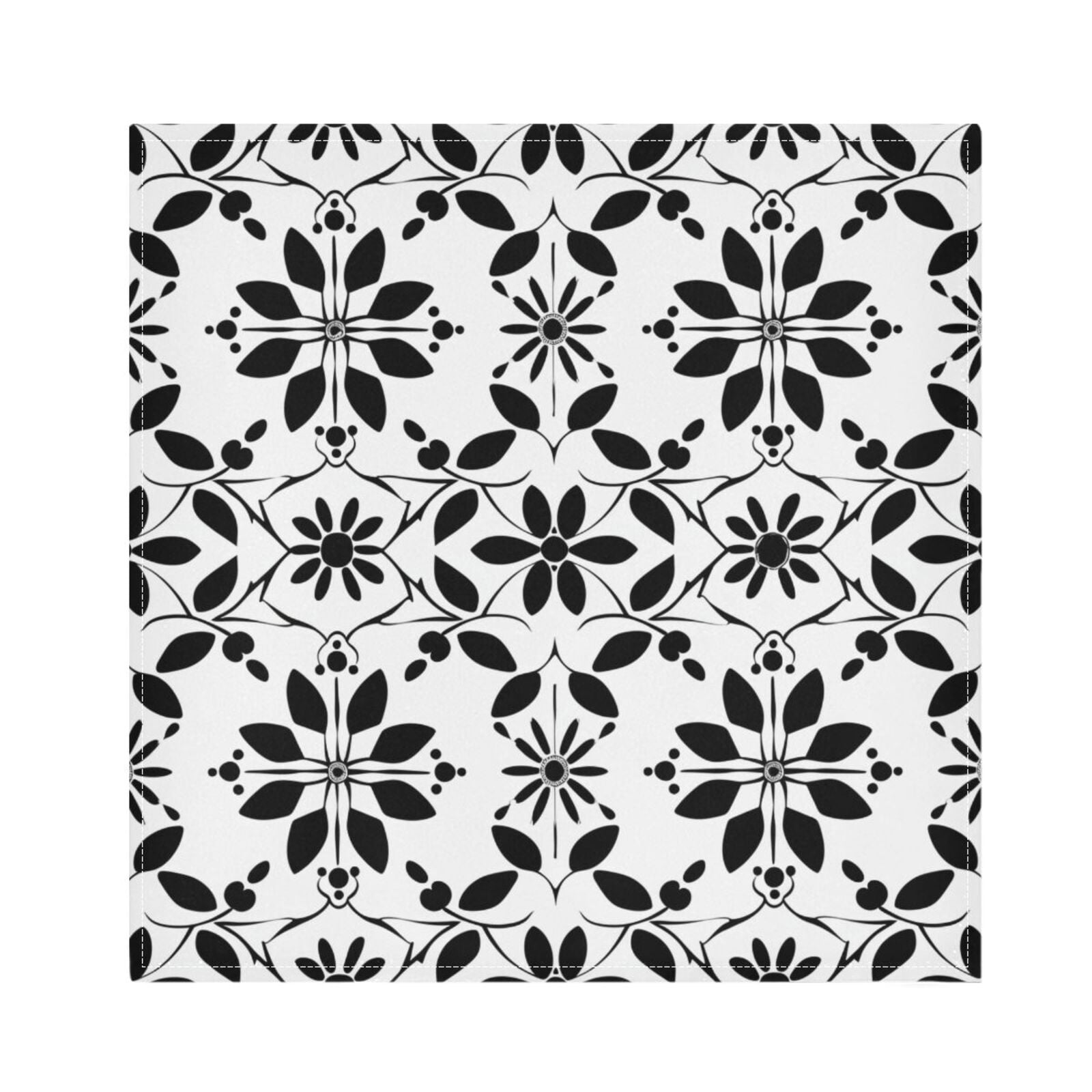 JSTEL Geometric Abstract Floral Cloth Napkins Set of 6, 20x20 Inch Washable and Reusable Napkin for Decoupage Dinner Party Everyday Use