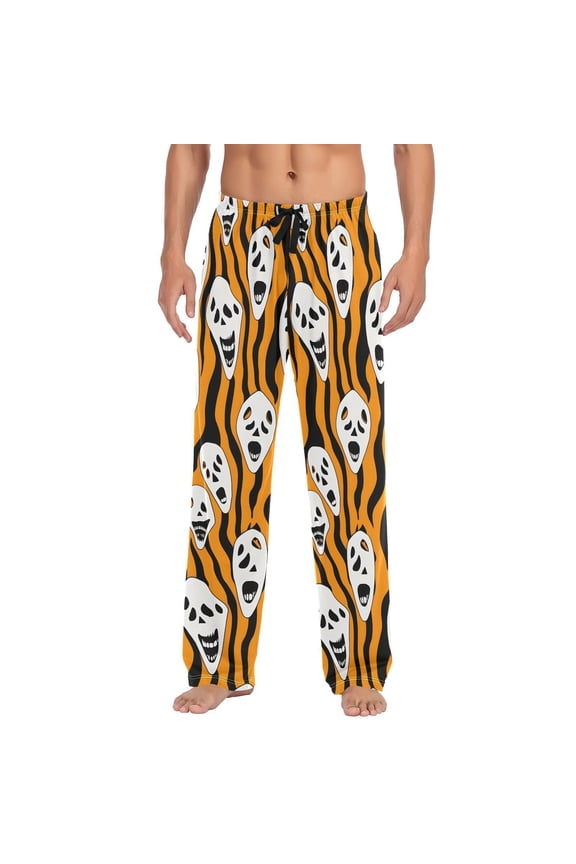 Ghost Halloween Men's Sleepwear Mens Pajama Pants Bottoms with Pockets, M
