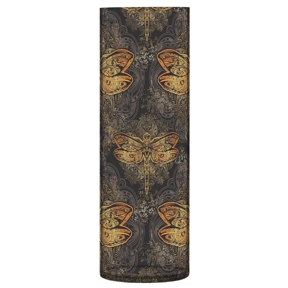 JSTEL Gold Dragonfly Mandala Flower Vase Decorative Floreros for Home Decor Bedroom Living Room Office Table Shelf Bathroom