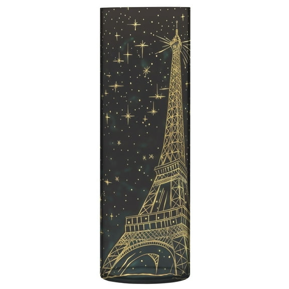 JSTEL Gold Eiffel Tower Starry Sky Flower Vase Decorative Floreros for Home Decor Bedroom Living Room Office Table Shelf Bathroom