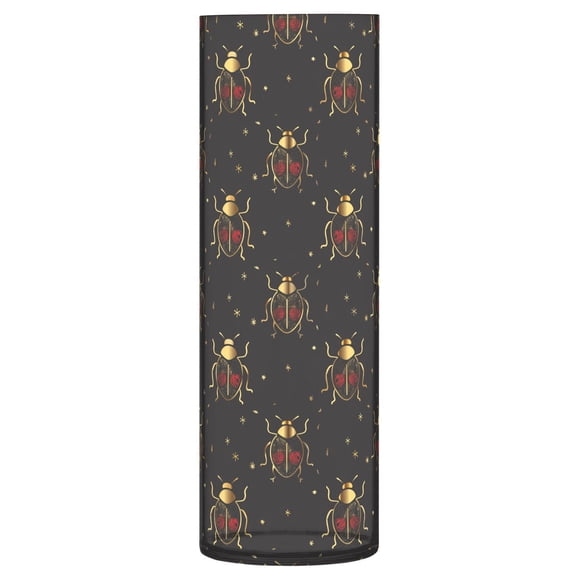 JSTEL Gold Lady Bug Flower Vase Decorative Floreros for Home Decor Bedroom Living Room Office Table Shelf Bathroom