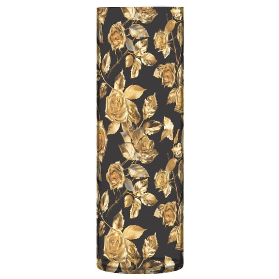 JSTEL Gold Rose Flowers Flower Vase Decorative Floreros for Home Decor Bedroom Living Room Office Table Shelf Bathroom