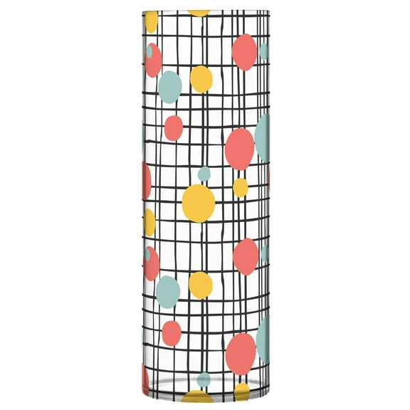 JSTEL Grid Color Circle Flower Vase Decorative Floreros for Home Decor Bedroom Living Room Office Table Shelf Bathroom