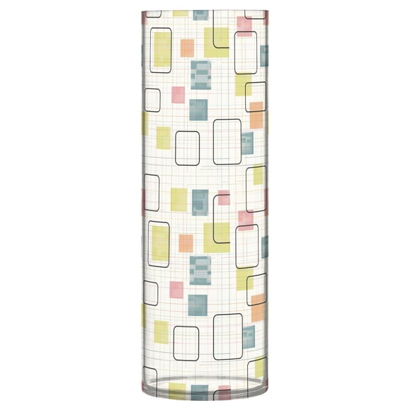 JSTEL Grid Geometric Blocks Flower Vase Decorative Floreros for Home Decor Bedroom Living Room Office Table Shelf Bathroom