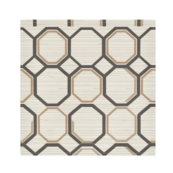 JSTEL Honeycomb Hexagon Cloth Napkins Set of 4, 20x20 Inch Washable and Reusable Napkin for Decoupage Dinner Party Everyday Use