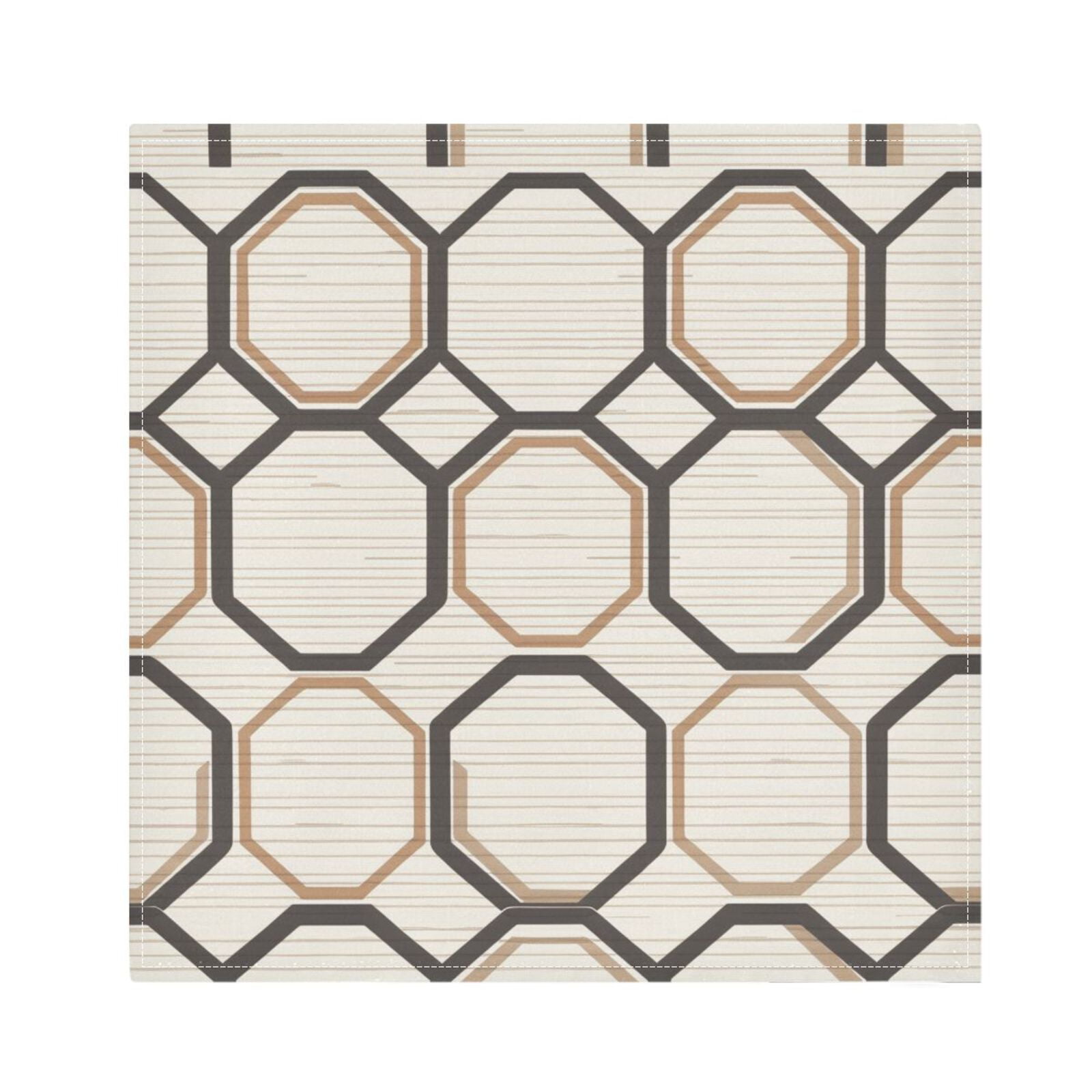 JSTEL Honeycomb Hexagon Cloth Napkins Set of 6, 20x20 Inch Washable and Reusable Napkin for Decoupage Dinner Party Everyday Use