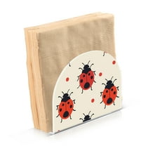 JSTEL Lady Bug Polka Dots Napkin Holder for Table Cocktail Farmhouse, Paper Napkins Dispenser for Home Kitchen Coffee Shop Dining Room Decor