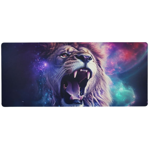JSTEL Lion Howling Large Gaming Mouse Pad Big Mousepad Mice Keyboard Mat with Non-Slip Rubber Base for Computer Laptop Home & Office, 35.4 X 15.7 inch