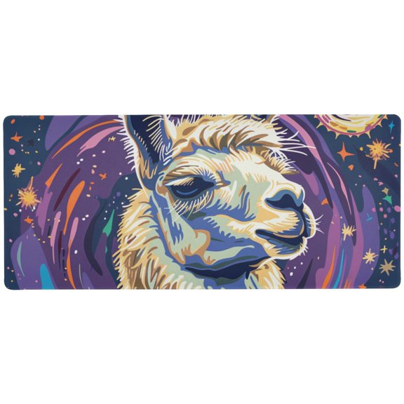 JSTEL Llama Alpaca Starry Sky Large Gaming Mouse Pad Big Mousepad Mice Keyboard Mat with Non-Slip Rubber Base for Computer Laptop Home & Office, 31.5 X 15.7 inch