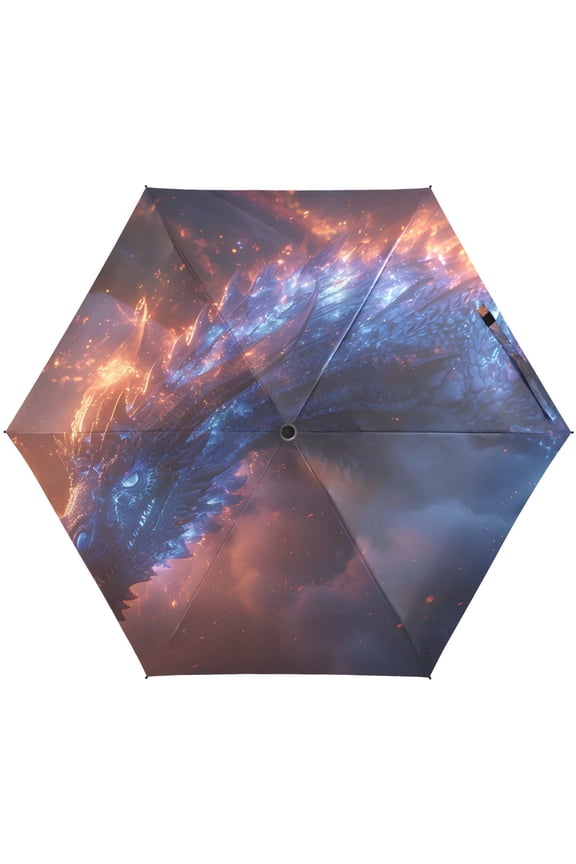 Magic Dragon Folding Umbrella for Rain Sun Travel Mini Lightweight Compact Umbrellas