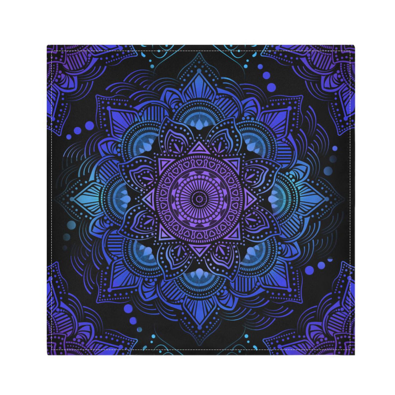 JSTEL Mandala Boho Bohemian Lotus Cloth Napkins Set of 6, 20x20 Inch Washable and Reusable Napkin for Decoupage Dinner Party Everyday Use