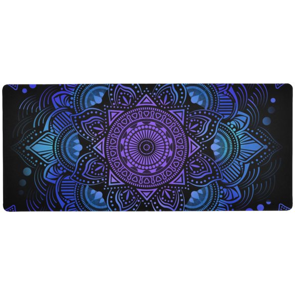 JSTEL Mandala Boho Bohemian Lotus Large Gaming Mouse Pad Big Mousepad Mice Keyboard Mat with Non-Slip Rubber Base for Computer Laptop Home & Office, 31.5 X 15.7 inch