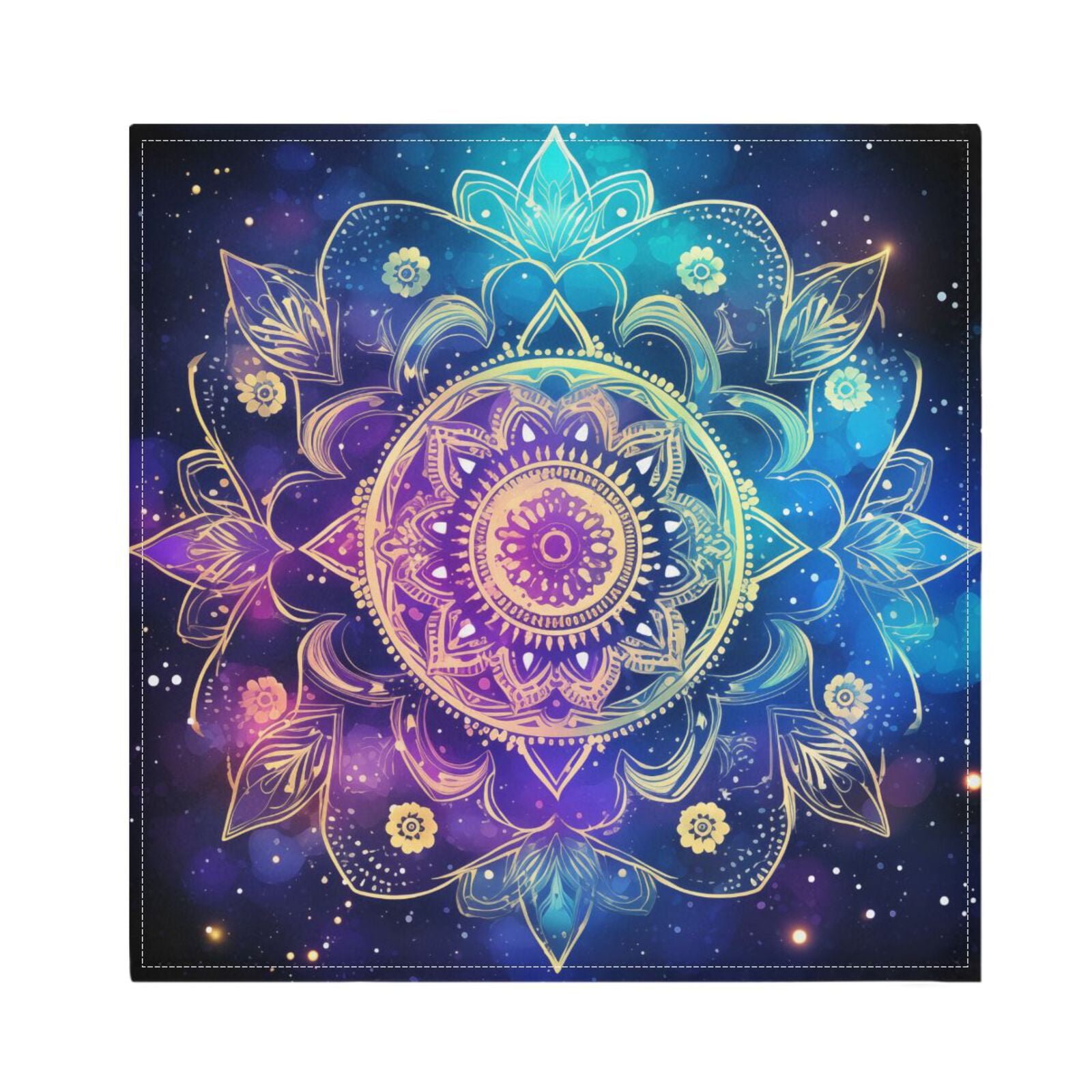 JSTEL Mandala Galaxy Nebula Space Cloth Napkins Set of 6, 20x20 Inch Washable and Reusable Napkin for Decoupage Dinner Party Everyday Use