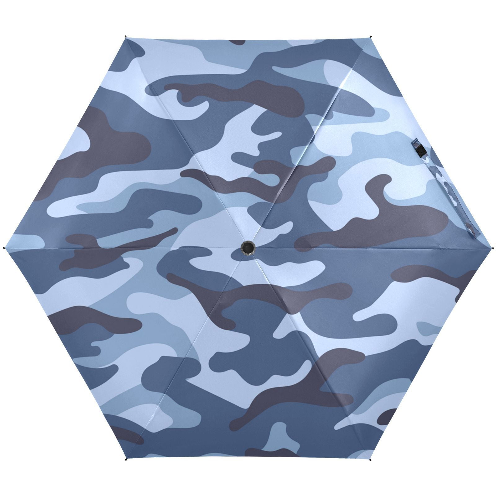 JSTEL Military Camouflage Blue Color Folding Umbrella for Rain Sun
