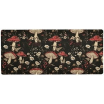 JSTEL Mushroom Daisy Flower Large Gaming Mouse Pad Big Mousepad Mice Keyboard Mat with Non-Slip Rubber Base for Computer Laptop Home & Office, 31.5 X 11.8 inch