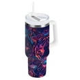 thumbnail image 1 of JSTEL Neno Tiger Face 30 oz Tumbler Stainless Steel Water Bottle Vacuum Insulated Cup with Straw Lid & Handle For Travel Car Cup Holder, 1 of 8
