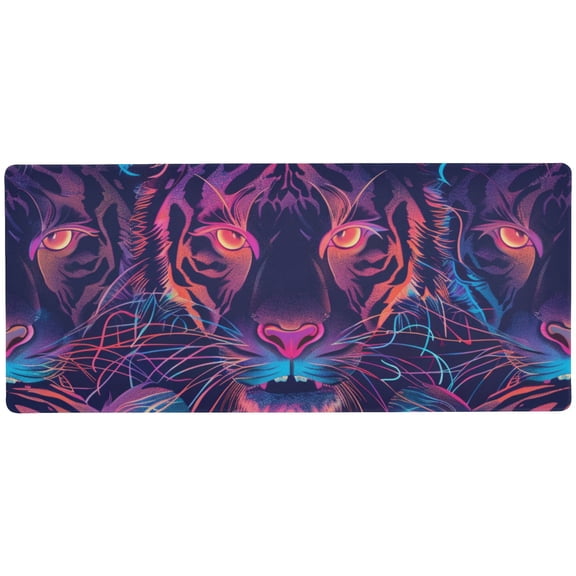 JSTEL Neno Tiger Face Large Gaming Mouse Pad Big Mousepad Mice Keyboard Mat with Non-Slip Rubber Base for Computer Laptop Home & Office, 31.5 X 11.8 inch