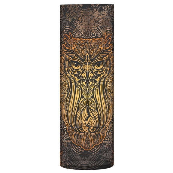 JSTEL Owl Mandala Gold Ornate Flower Vase Decorative Floreros for Home Decor Bedroom Living Room Office Table Shelf Bathroom