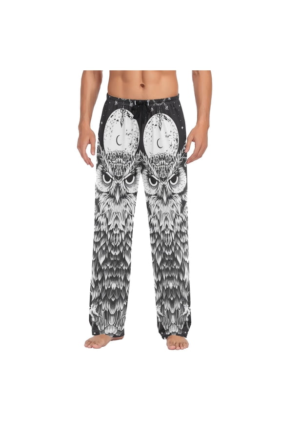 Owl Mysticism Men's Sleepwear Mens Pajama Pants Bottoms with Pockets, S