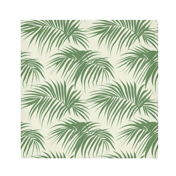JSTEL Palm Leaf Cloth Napkins Set of 4, 20x20 Inch Washable and Reusable Napkin for Decoupage Dinner Party Everyday Use