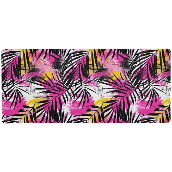 JSTEL Palm Leaf Graffiti Large Gaming Mouse Pad Big Mousepad Mice Keyboard Mat with Non-Slip Rubber Base for Computer Laptop Home & Office, 31.5 X 15.7 inch