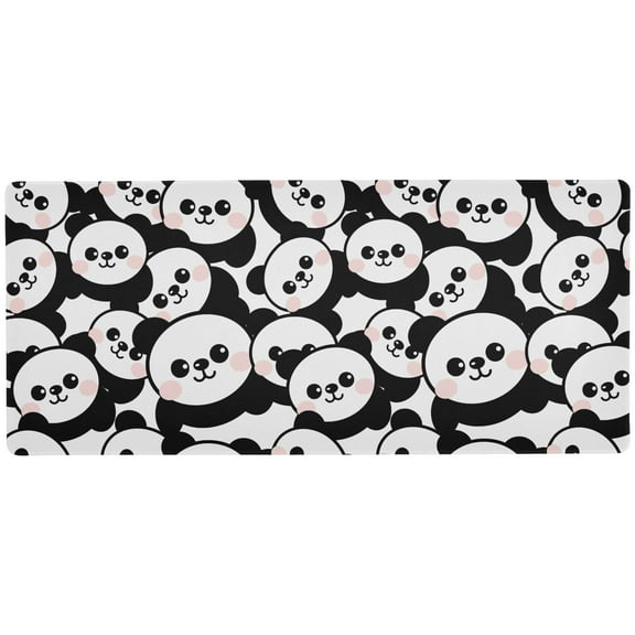 JSTEL Panda Cute Animal Large Gaming Mouse Pad Big Mousepad Mice Keyboard Mat with Non-Slip Rubber Base for Computer Laptop Home & Office, 31.5 X 11.8 inch