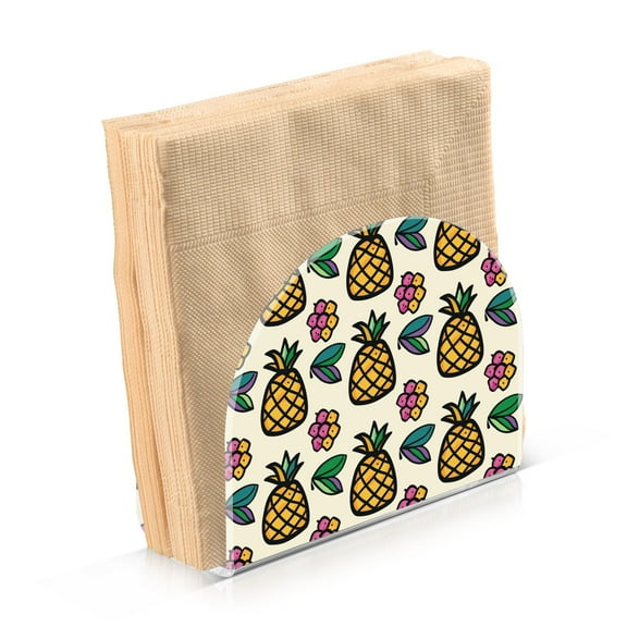 JSTEL Pineapple Cartoon Napkin Holder for Table Cocktail Farmhouse, Paper Napkins Dispenser for Home Kitchen Coffee Shop Dining Room Decor