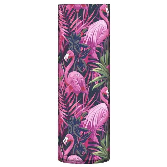 JSTEL Pink Flamingo Leaf Flower Vase Decorative Floreros for Home Decor Bedroom Living Room Office Table Shelf Bathroom