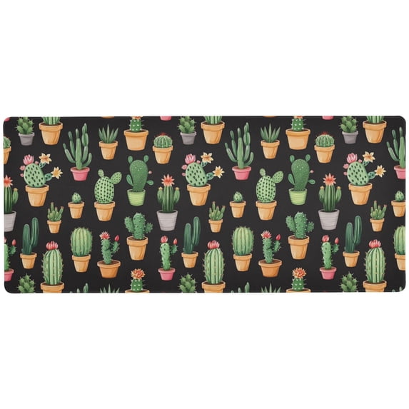 JSTEL Potted Cactus Cacti Large Gaming Mouse Pad Big Mousepad Mice Keyboard Mat with Non-Slip Rubber Base for Computer Laptop Home & Office, 31.5 X 15.7 inch