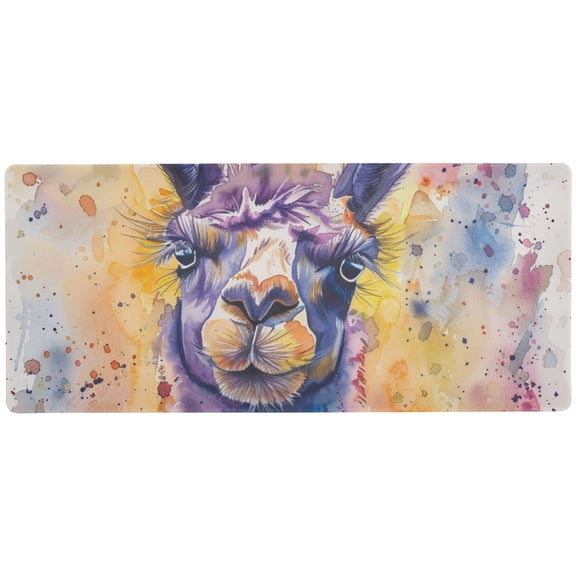 JSTEL Purple Llama Alpaca Large Gaming Mouse Pad Big Mousepad Mice Keyboard Mat with Non-Slip Rubber Base for Computer Laptop Home & Office, 31.5 X 11.8 inch