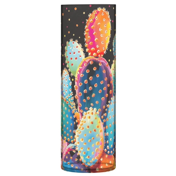 JSTEL Rainbow Cactus Cacti Polka Dots Flower Vase Decorative Floreros for Home Decor Bedroom Living Room Office Table Shelf Bathroom