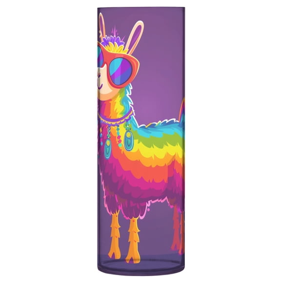 JSTEL Rainbow Color Llama Alpaca Flower Vase Decorative Floreros for Home Decor Bedroom Living Room Office Table Shelf Bathroom