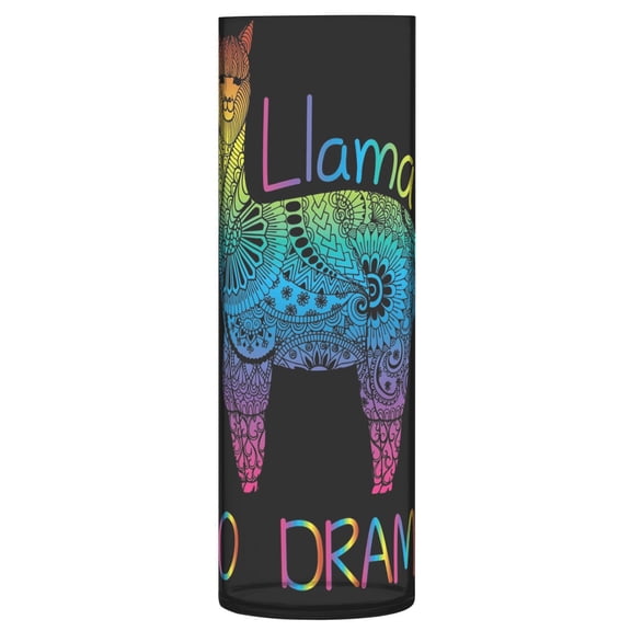 JSTEL Rainbow Color Llama No Drama Boho Flower Vase Decorative Floreros for Home Decor Bedroom Living Room Office Table Shelf Bathroom