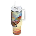 thumbnail image 1 of JSTEL Rainbow Color Owl Soraing Sunset 40 oz Tumbler Stainless Steel Water Bottle Vacuum Insulated Cup with Straw Lid & Handle For Travel Car Cup Holder, 1 of 8